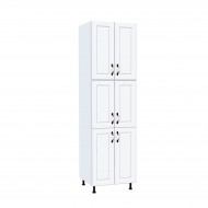 Soldat 60 cu 6 usi Zebra MDF alb drept